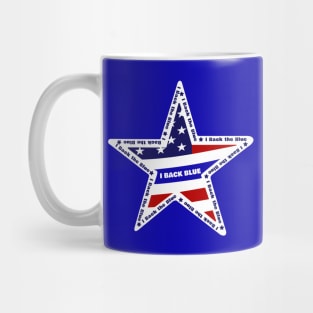 i back the blue , US Mug